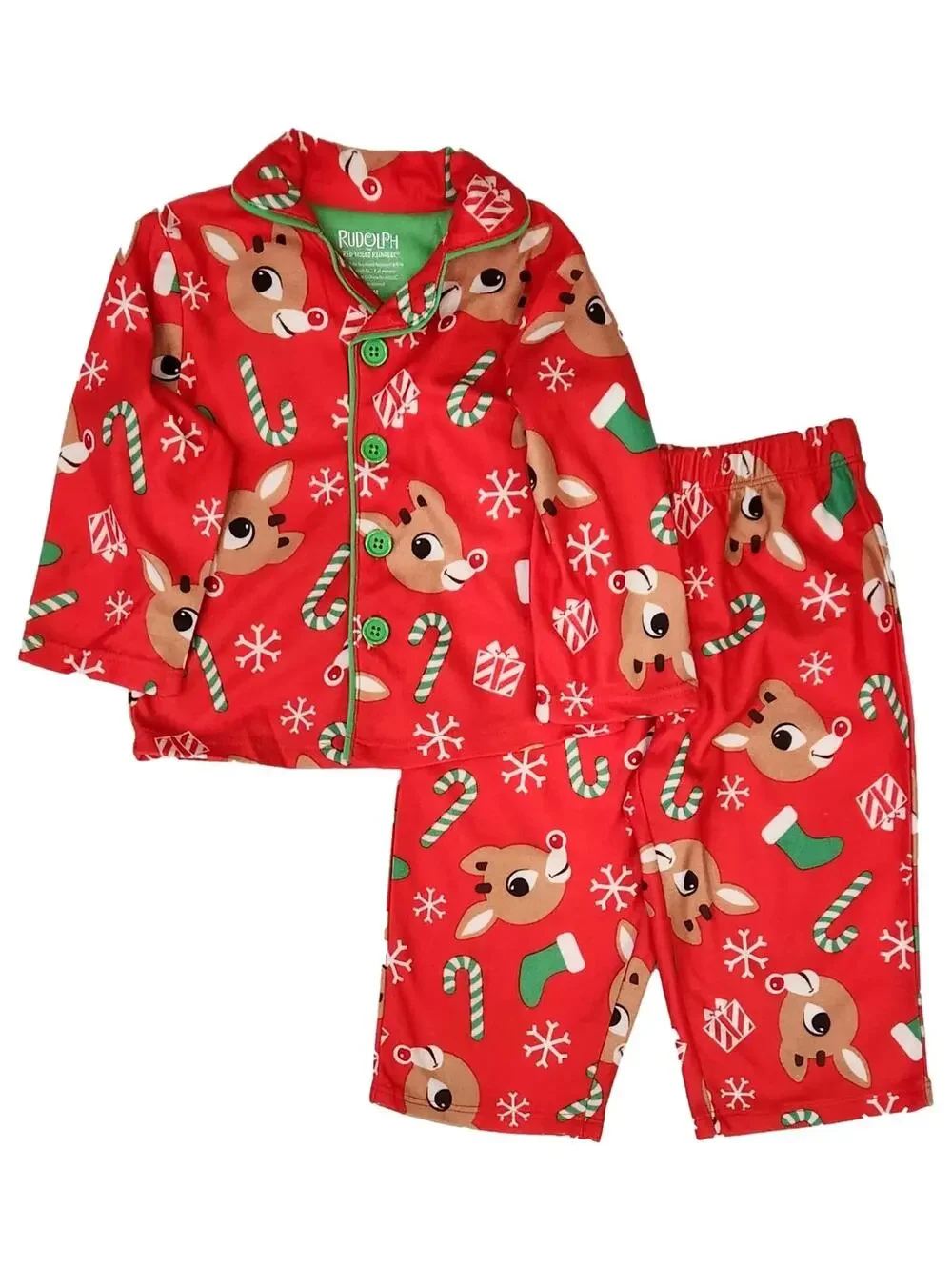 Rudolph the Red Nosed Reindeer Red Flannel Pajama Set Size 4T